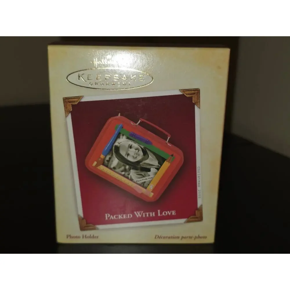 Hallmark Keepsake Ornament~Packed With Love~Lunch Box~Photo Holder~2005 Nib‎